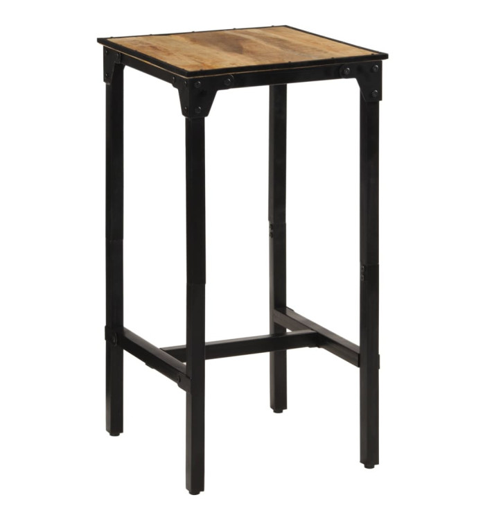 Table de bar 60x55x107 cm bois de manguier massif brut | Mobilier & Déco