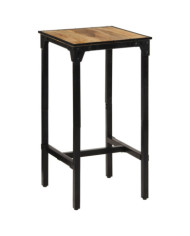 Table de bar 60x55x107 cm bois de manguier massif brut | Mobilier & Déco
