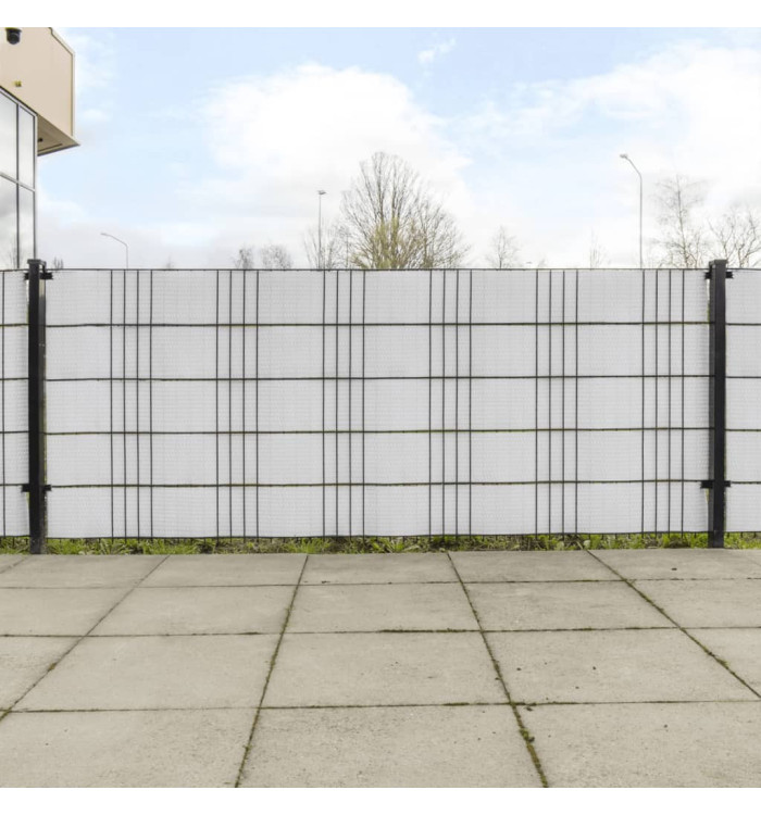 Paravents de balcon 5 pcs blanc 255x19 cm résine tressée | Mobilier & Déco