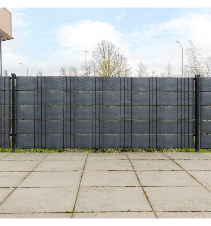 Paravents de balcon 5 pcs anthracite 255x19 cm résine tressée | Mobilier & Déco