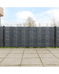 Paravents de balcon 5 pcs anthracite 255x19 cm résine tressée | Mobilier & Déco