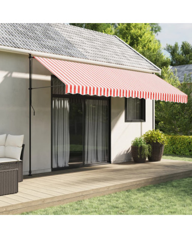 Tissu de remplacement pour auvent rayures rouges et blanches | Mobilier & Déco
