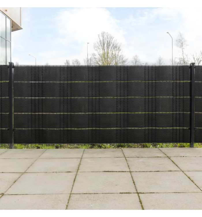Paravents de balcon 10 pcs noir 255x19 cm résine tressée | Mobilier & Déco