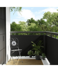 Paravent de balcon noir 600x80 cm résine tressée | Mobilier & Déco