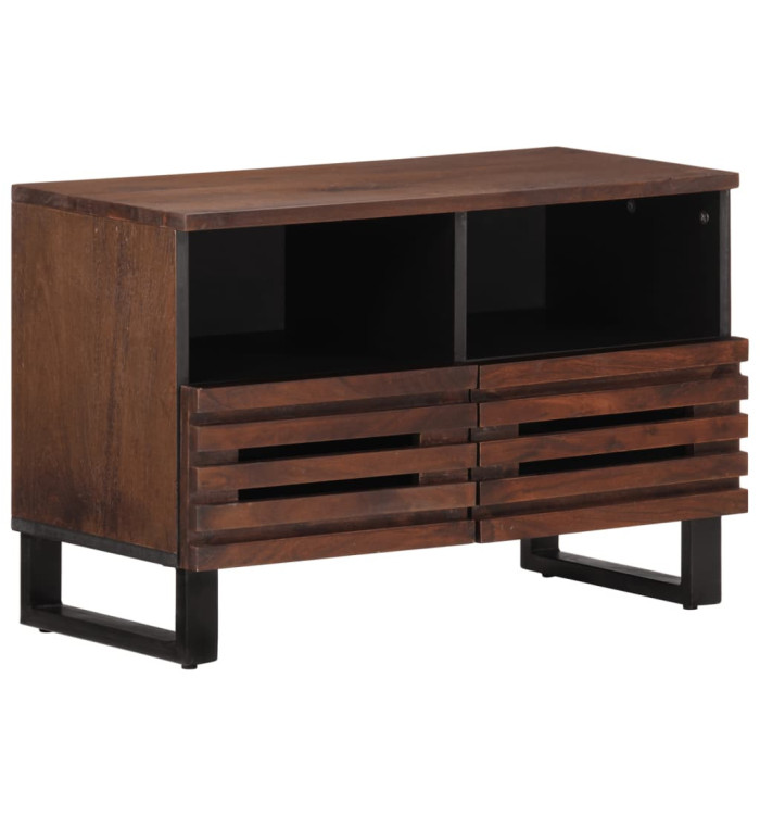 Meuble TV marron 70x34x46 cm bois massif de manguier | Mobilier & Déco