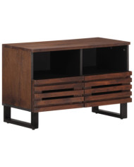 Meuble TV marron 70x34x46 cm bois massif de manguier | Mobilier & Déco