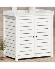 Table de rempotage avec étagères blanc bois massif de pin | Mobilier & Déco