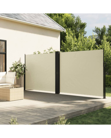 Auvent latéral rétractable crème 180x600 cm | Mobilier & Déco