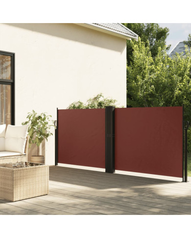Auvent latéral rétractable marron 140x600 cm | Mobilier & Déco