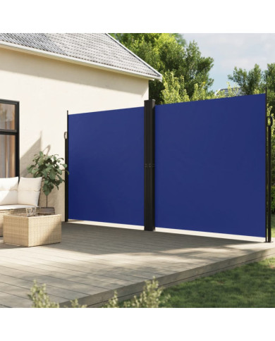Auvent latéral rétractable bleu 200x600 cm | Mobilier & Déco