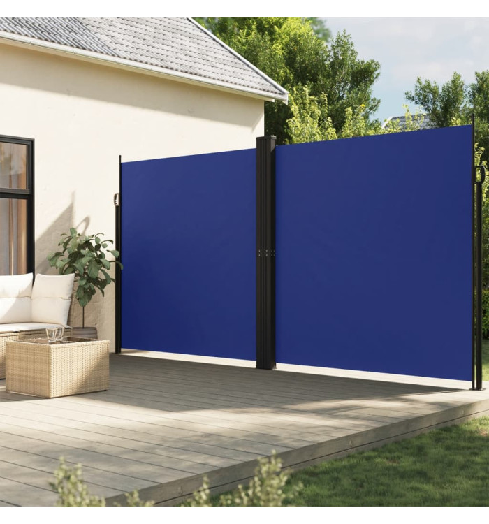 Auvent latéral rétractable bleu 200x600 cm | Mobilier & Déco