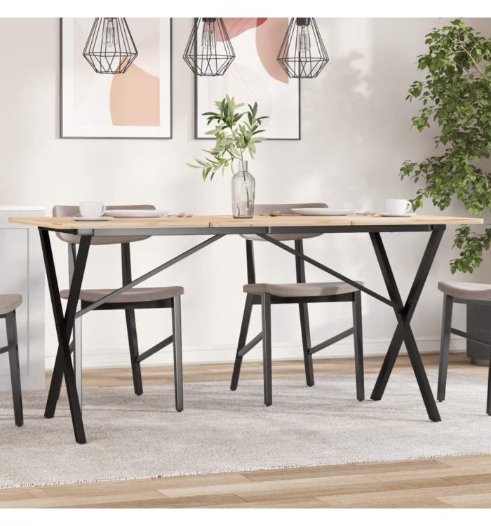Pieds de table à manger cadre en X 120x60x73 cm acier | Mobilier & Déco