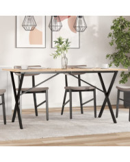 Pieds de table à manger cadre en X 120x60x73 cm acier | Mobilier & Déco