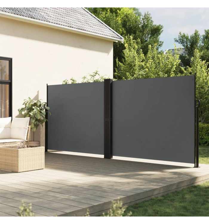 Auvent latéral rétractable anthracite 160x600 cm | Mobilier & Déco