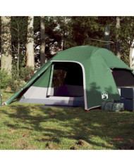 Tente de camping à dôme 4 personnes vert imperméable | Mobilier & Déco