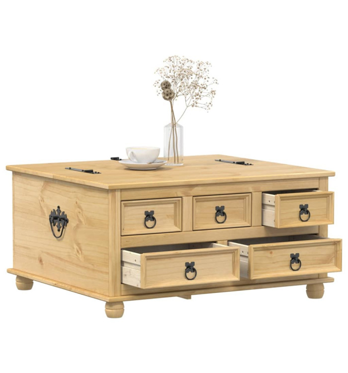 Boîte de rangement Corona 90x78x45 cm bois de pin massif | Mobilier & Déco