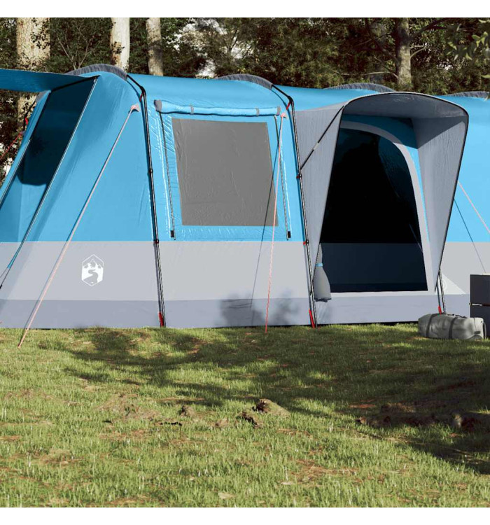 Tente de camping tunnel 4 personnes bleu imperméable | Mobilier & Déco