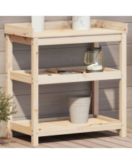 Table de rempotage et étagères 82,5x45x86,5 cm bois massif pin | Mobilier & Déco