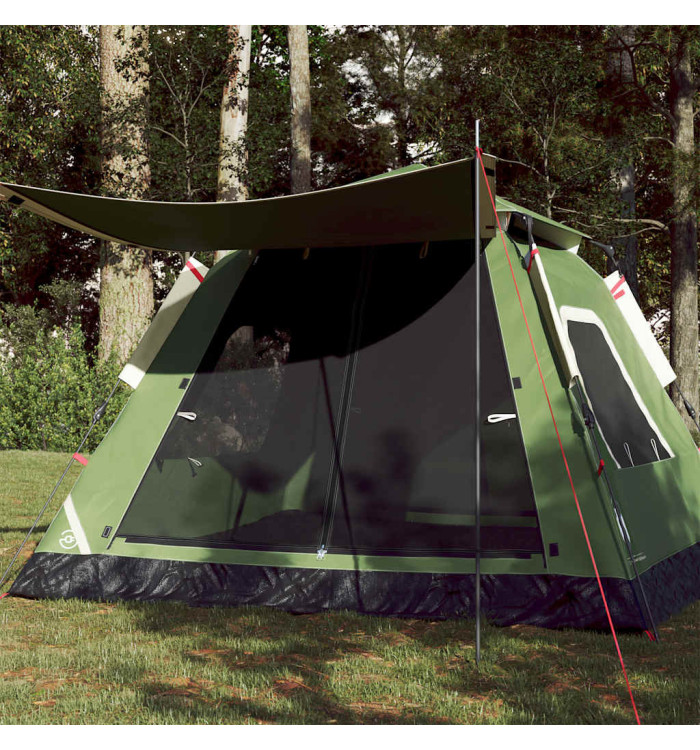 Tente de camping à dôme 5 personnes vert libération rapide | Mobilier & Déco