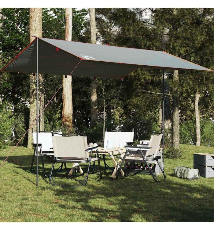Bâche de camping gris et orange 360x294 cm imperméable | Mobilier & Déco