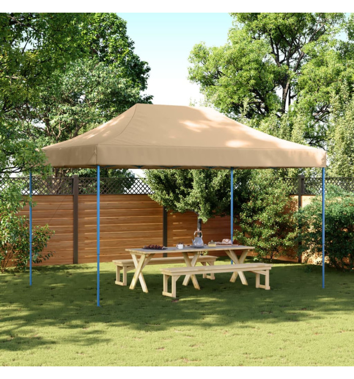 Tente de réception pliable escamotable beige 440x292x315 cm | Mobilier & Déco
