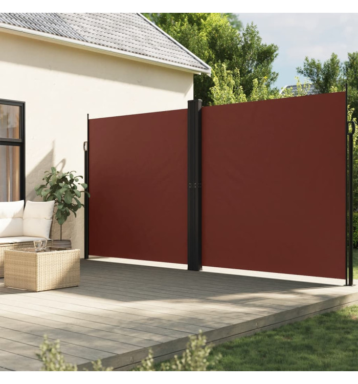 Auvent latéral rétractable marron 220x1000 cm | Mobilier & Déco