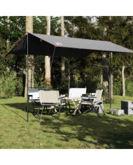 Bâche de camping gris et orange 360x294 cm imperméable | Mobilier & Déco