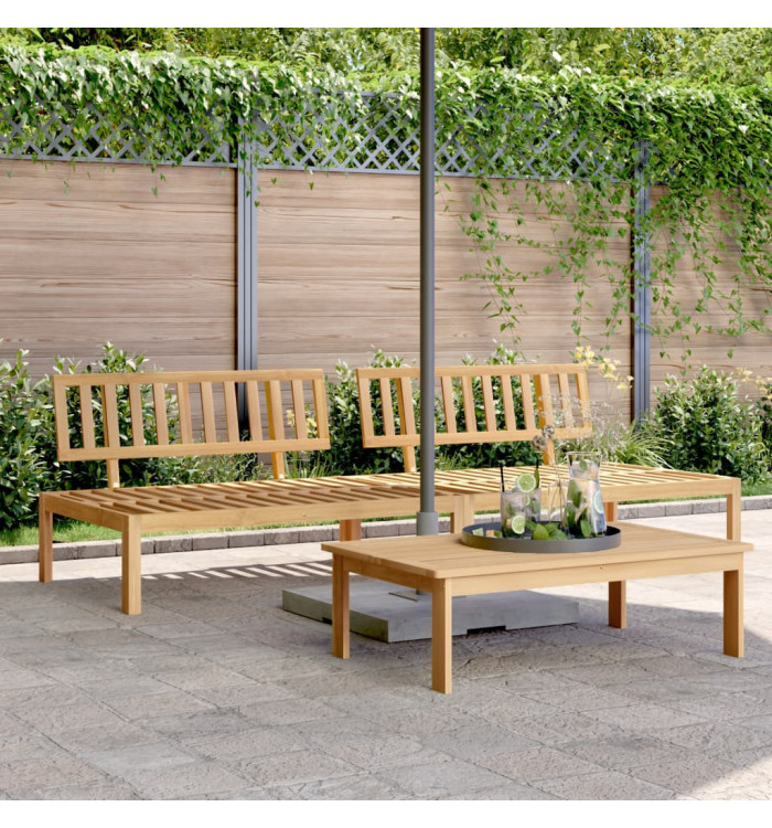 Canapés centraux palette de jardin 2 pcs bois massif d'acacia | Mobilier & Déco