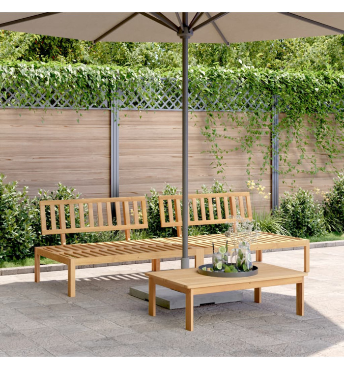 Canapés centraux palette de jardin 2 pcs bois massif d'acacia | Mobilier & Déco