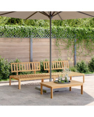 Canapés centraux palette de jardin 2 pcs bois massif d'acacia | Mobilier & Déco