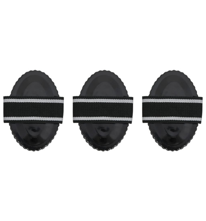 Étrilles 3 pcs noir acier | Mobilier & Déco