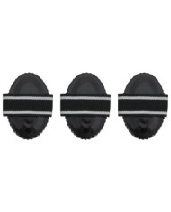 Étrilles 3 pcs noir acier | Mobilier & Déco