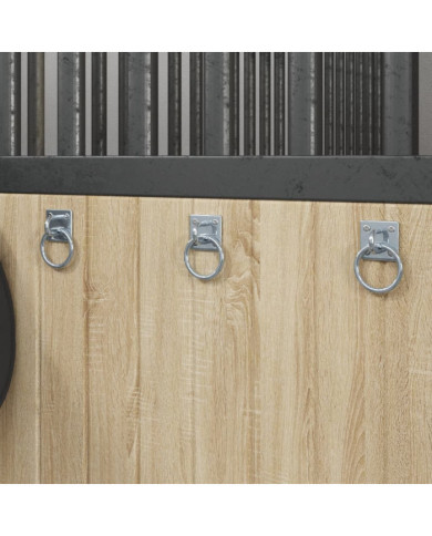 Anneaux d'attelage avec plaques 3 pcs argenté acier | Mobilier & Déco