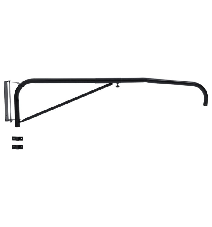 Rampe de tuyau murale noir acier | Mobilier & Déco