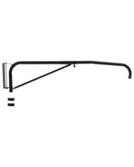 Rampe de tuyau murale noir acier | Mobilier & Déco