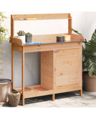 Table de rempotage avec armoire marron bois massif de sapin | Mobilier & Déco