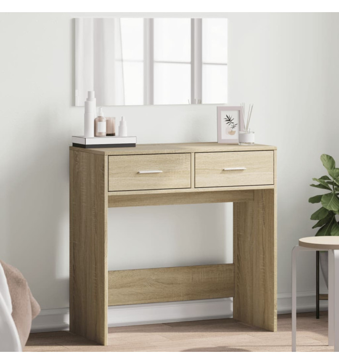 Coiffeuse avec miroir chêne sonoma 80x39x80 cm | Mobilier & Déco