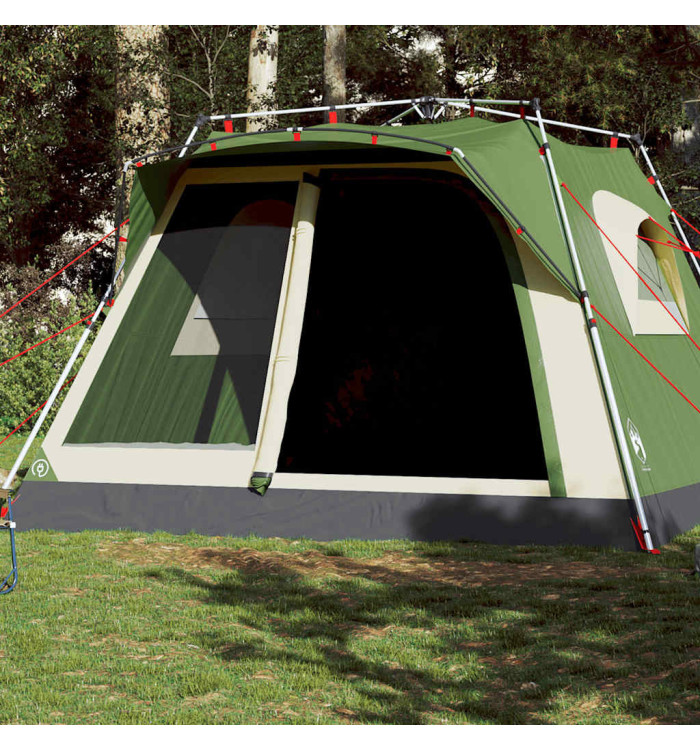Tente familiale cabine 7 personnes vert dégagement rapide | Mobilier & Déco