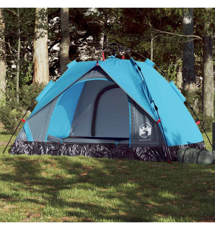 Tente de camping à dôme 2 personnes bleu libération rapide | Mobilier & Déco