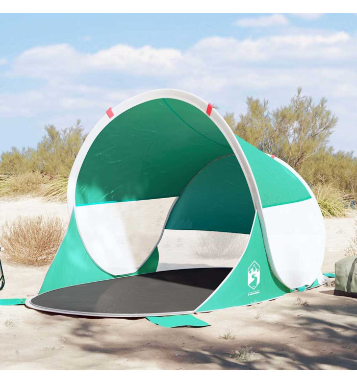 Tente de plage vert d'eau escamotable imperméable | Mobilier & Déco