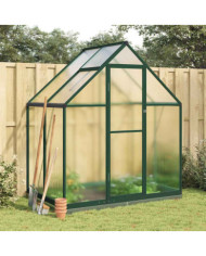 Serre avec cadre de base vert 169x114x202 cm aluminium | Mobilier & Déco
