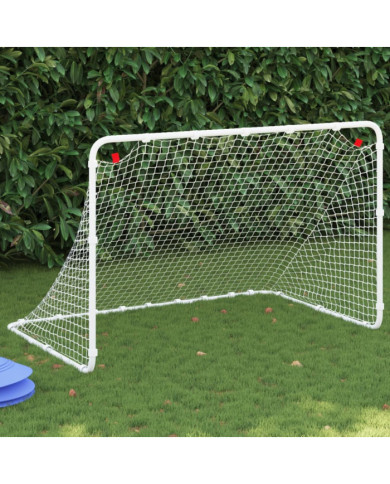 But de football blanc 122x81x81 cm acier | Mobilier & Déco