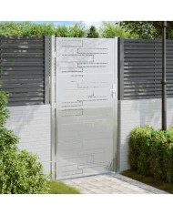 Portail de jardin 100x200 cm acier inoxydable | Mobilier & Déco