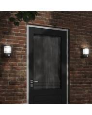 Applique murale d'extérieur avec capteur noir acier inoxydable | Mobilier & Déco