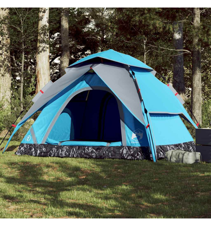 Tente de camping à dôme 5 personnes bleu libération rapide | Mobilier & Déco
