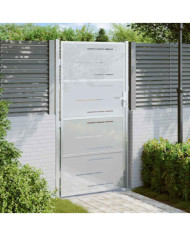 Portail de jardin 100x200 cm acier inoxydable | Mobilier & Déco