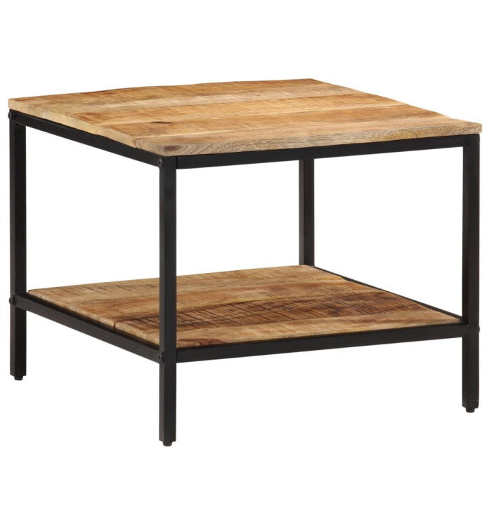Table basse 55x55x45 cm bois de manguier massif brut | Mobilier & Déco