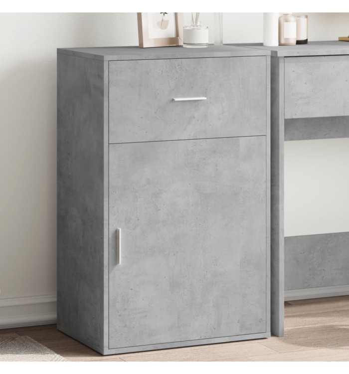 Armoire de rangement gris béton 56,5x39x90 cm bois d'ingénierie | Mobilier & Déco
