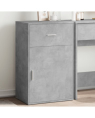 Armoire de rangement gris béton 56,5x39x90 cm bois d'ingénierie | Mobilier & Déco