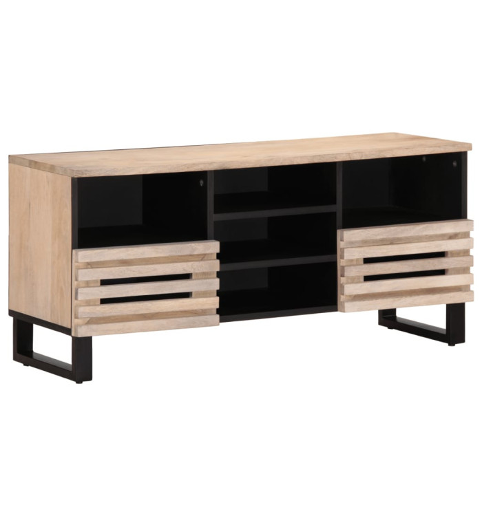Meuble TV 100x34x46 cm bois massif de manguier | Mobilier & Déco